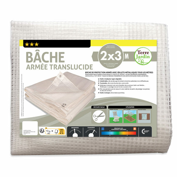 BÂCHE DE PROTECTION ARMÉE TRANSLUCIDE (5)