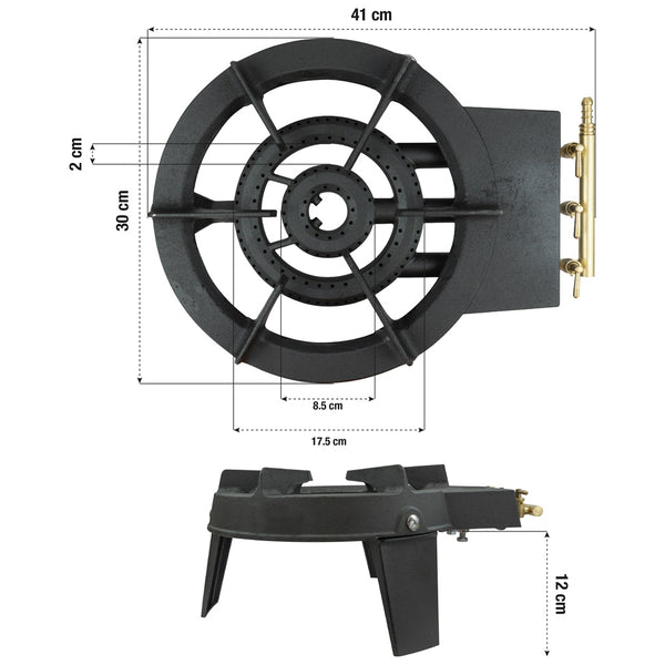 RÉCHAUD À GAZ 3 ROBINETS (8)