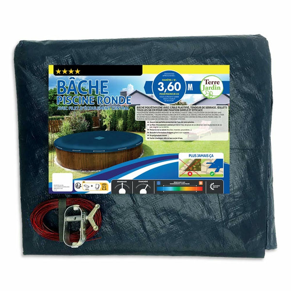 BÂCHE PISCINE RONDE 140 G/M² (2)