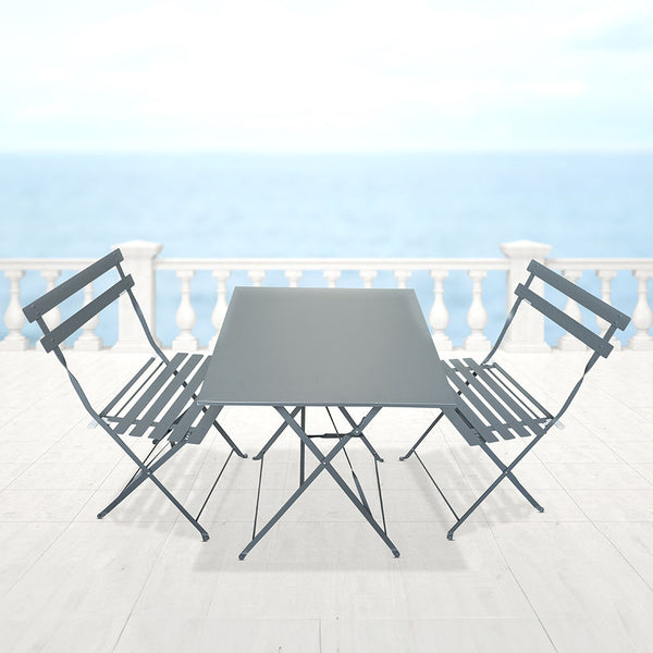 TABLE DE BISTROT CARRÉE ET 2 CHAISES (2)