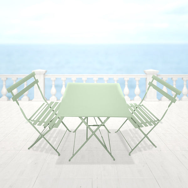 TABLE DE BISTROT CARRÉE ET 2 CHAISES (3)