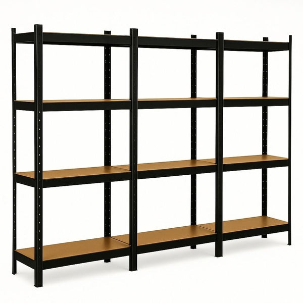 ETAGERE METAL CHARGES LOURDES TRIPLE MODULABLE L210xP40xH150 CM NOIR