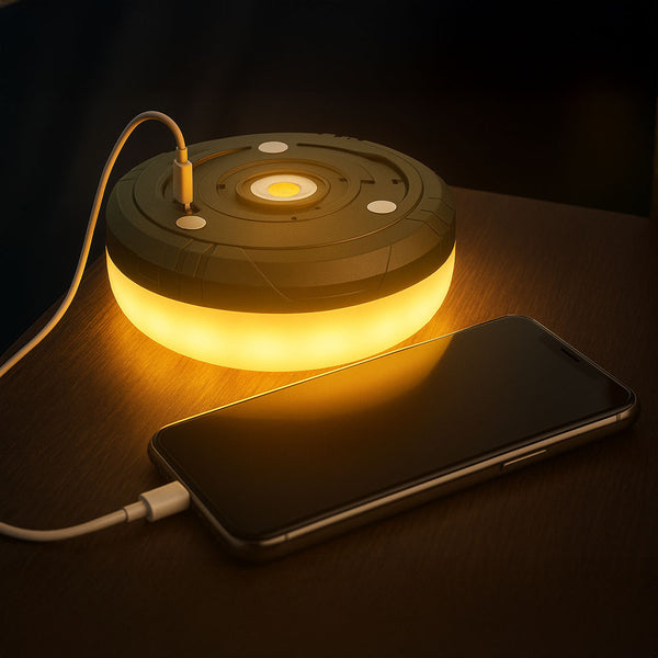 LAMPE DE CAMPING 36 LED RECHARGEABLE AVEC GUIRLANDE 98 LED (5)