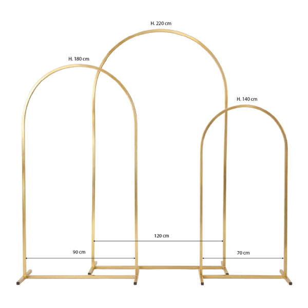 ARCHES DE MARIAGE METAL OR HAUTEURS 220 180 140 CM X3 (5)