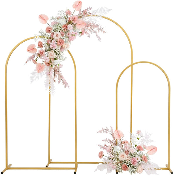 ARCHES DE MARIAGE METAL OR HAUTEURS 220 180 140 CM X3 (2)