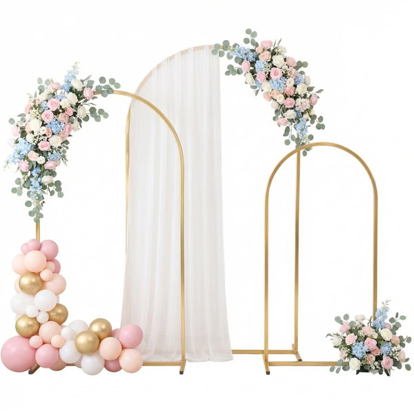 ARCHES DE MARIAGE METAL OR HAUTEURS 220 180 140 CM X3 (3)