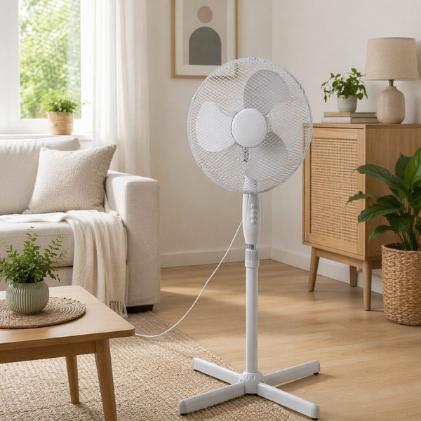 VENTILATEUR SUR PIED BLANC (2)