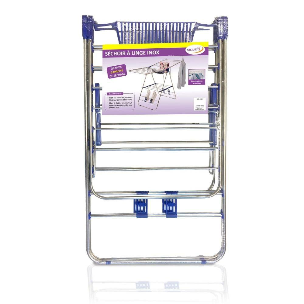 Séchoir à Linge Portable 2 Pièces - Mini Séchoir Pliable Et Rétractable - Support Jusqu'à 7 Vêtements - Parfait Pour Voyage