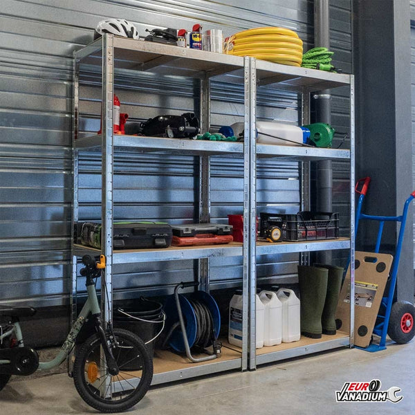 ÉTAGÈRE MÉTAL CHARGES LOURDES DOUBLE (6)