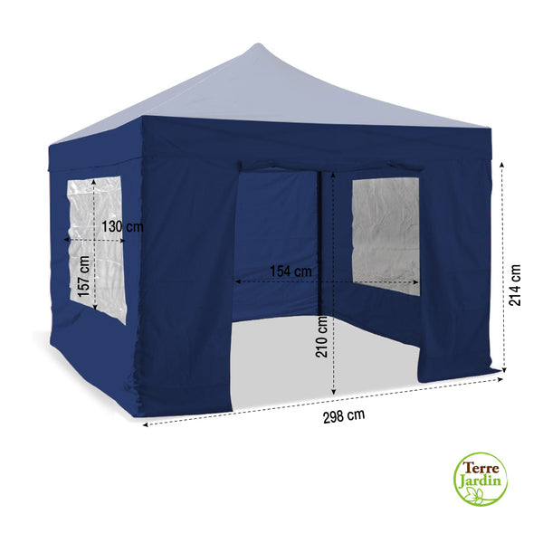 MURS TENTE PLIANTE PRO 3 X 3 M 260 g/m² (10)