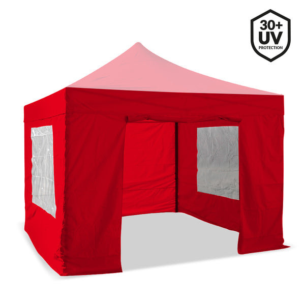 MURS TENTE PLIANTE PRO 3 X 3 M 260 g/m² (5) & MURS TENTE PLIANTE PRO 3 X 3 M ROUGE 260 g/m²