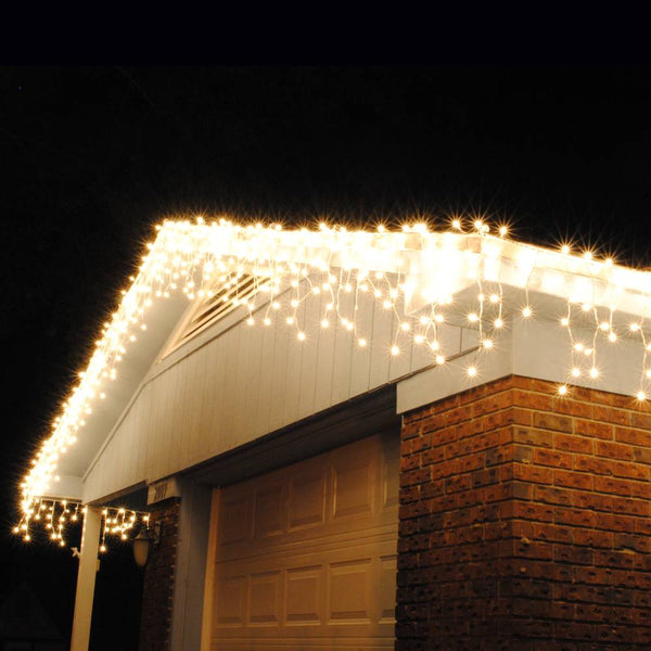 GUIRLANDE STALACTITES ÉLECTRIQUE (8) & GUIRLANDE STALACTITES 4M 240 LED BLANC CHAUD