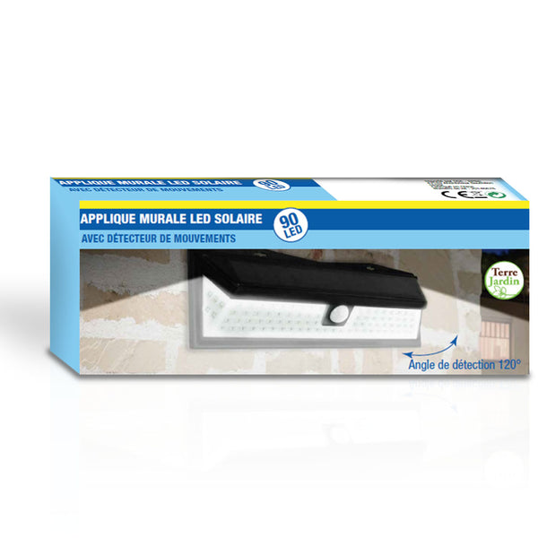 LAMPE MURALE RADAR 3D SOLAIRE 90 LED SMD (4)