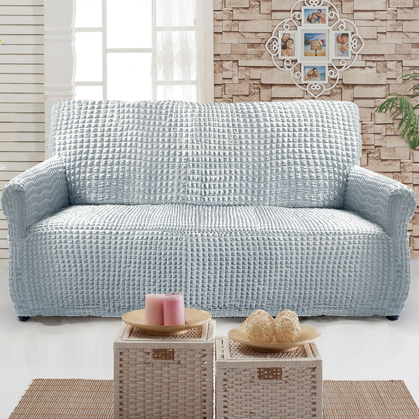 HOUSSE CHENILLE EXTENSIBLE GRIS (5) & HOUSSE DE CANAPÉ 3 PLACES CHENILLE EXTENSIBLE