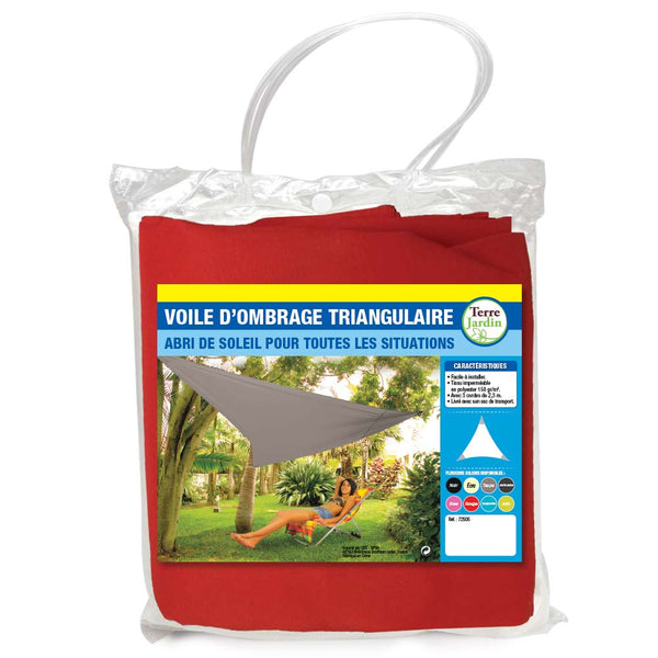 VOILE D'OMBRAGE (7) & VOILE D'OMBRAGE 3.6 X 3.6 X 3.6 M ROUGE & VOILE D'OMBRAGE 5 X 5 X 5 M ROUGE