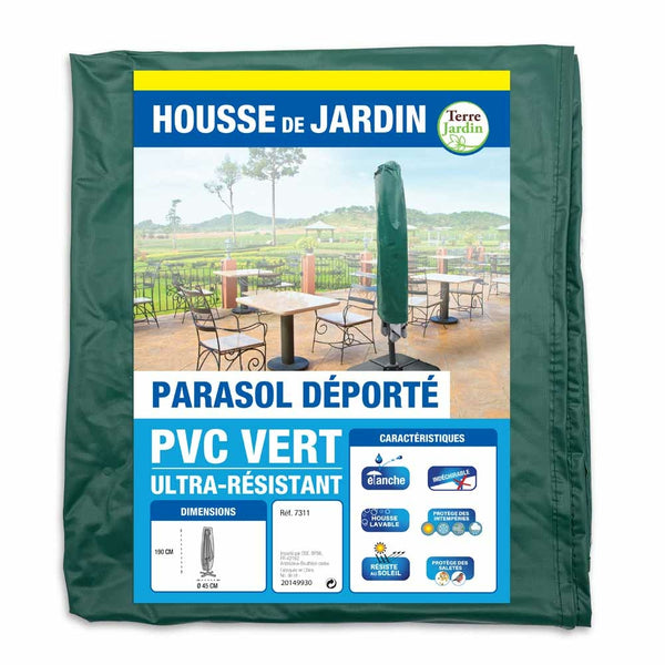 HOUSSE PARASOL DÉPORTÉ PVC VERT (2)