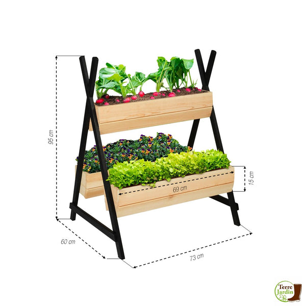 JARDINIÈRES BOIS SUSPENDUES TRIO (2)