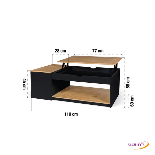 TABLE BASSE PLATEAU RELEVABLE AVEC COFFRE (3)