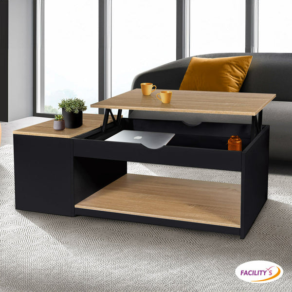 TABLE BASSE PLATEAU RELEVABLE AVEC COFFRE (5)