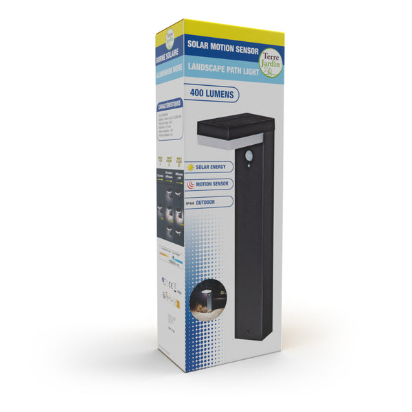 BORNE D'ÉCLAIRAGE SOLAIRE INOX NOIRE (7)