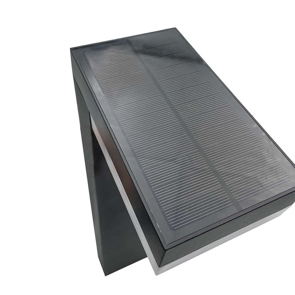 BORNE D'ÉCLAIRAGE SOLAIRE INOX NOIRE (3)