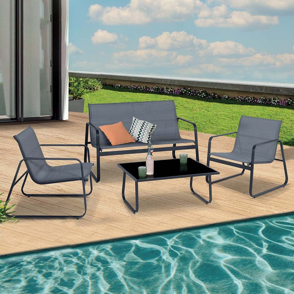 SALON DE JARDIN TEXTILÈNE 4 PLACES (1)