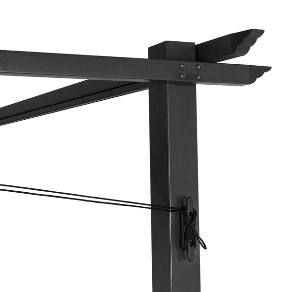 PERGOLA ADOSSÉE 3 X 4 M TOIT RÉTRACTABLE BEIGE (6)