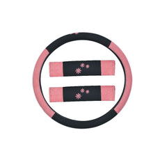 ENSEMBLE HOUSSES 16 PCS NOIR ET ROSE DAISY (1)