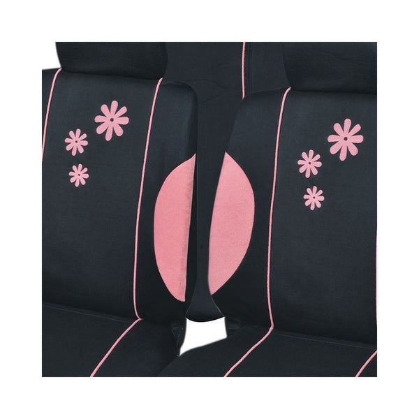 ENSEMBLE HOUSSES 16 PCS NOIR ET ROSE DAISY (3)