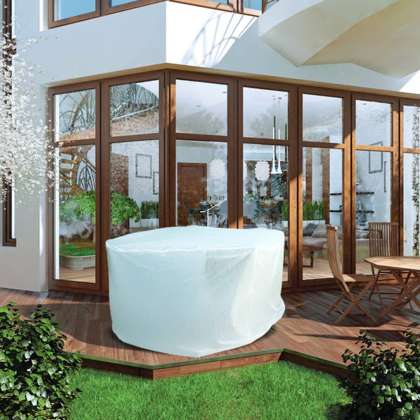 HOUSSE DE TABLE RONDE PLASTIQUE BLANC (2)