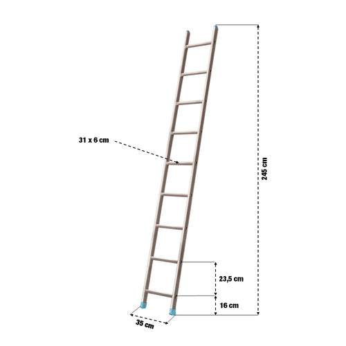 ÉCHELLE SIMPLE 2,45 M (1)