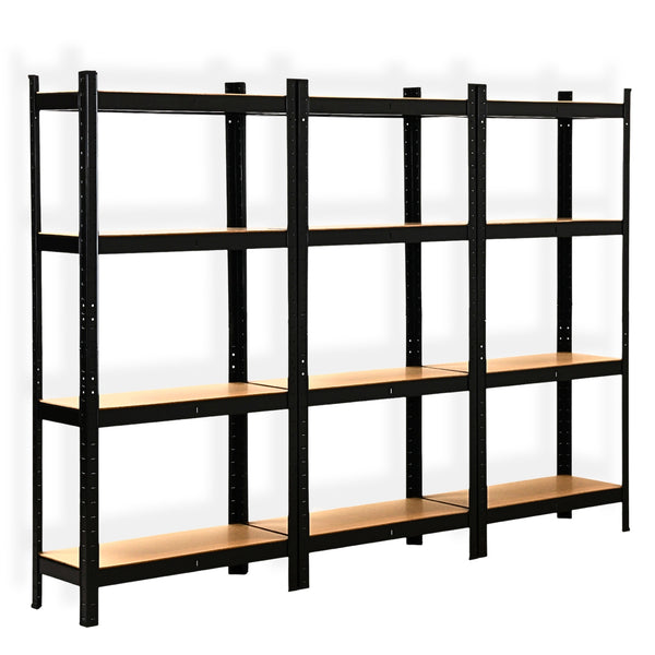 ETAGERE METAL CHARGES LOURDES TRIPLE MODULABLE L210xP40xH150 CM NOIR