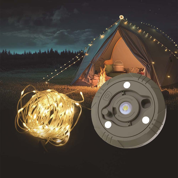 LAMPE DE CAMPING 36 LED RECHARGEABLE AVEC GUIRLANDE 98 LED (6)