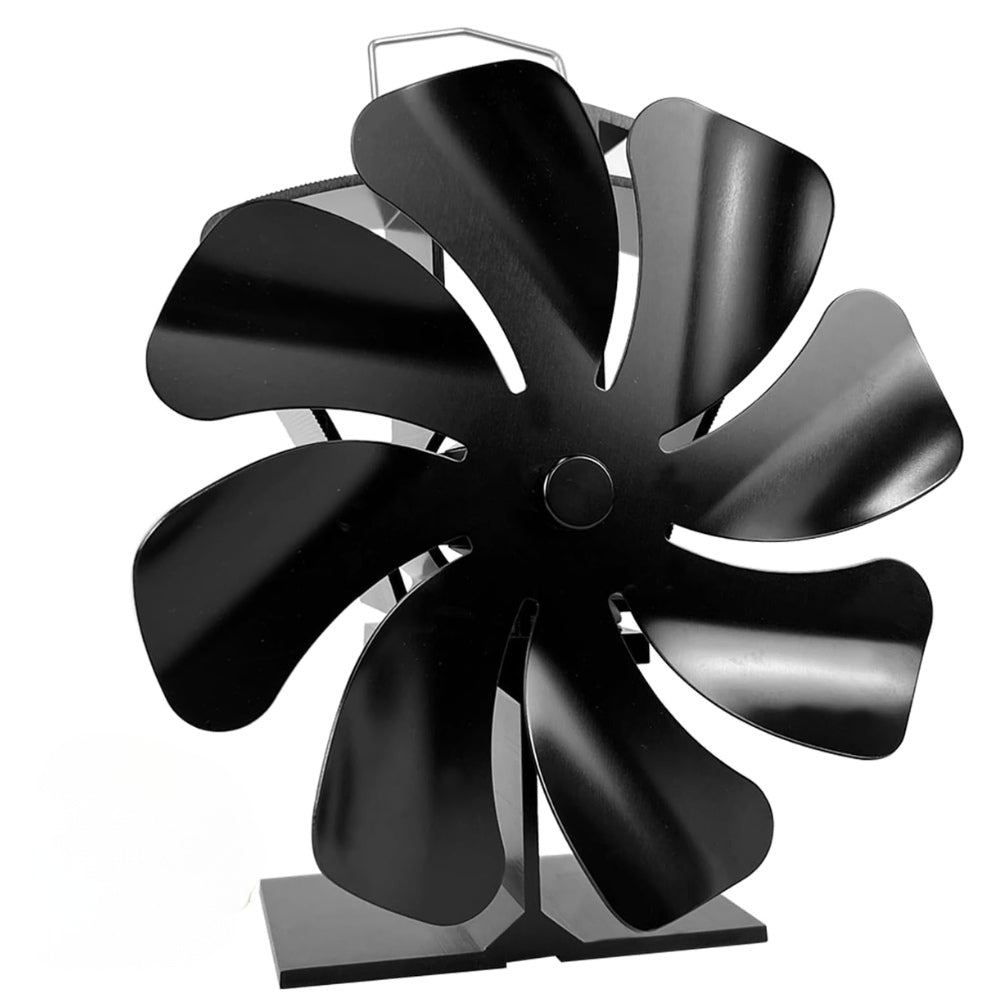 VENTILATEUR POÊLE À BOIS 8 PALES AVEC THERMOMÈTRE Ø 16 X H 17 cm
