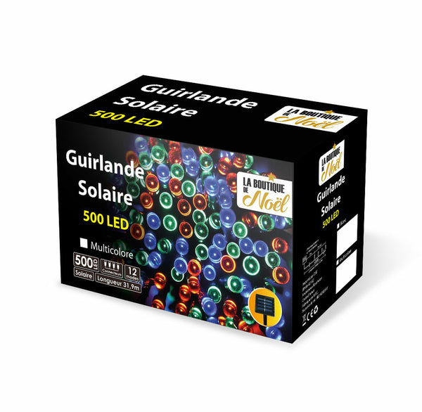 GUIRLANDE SOLAIRE 500 LED MULTICOLORE