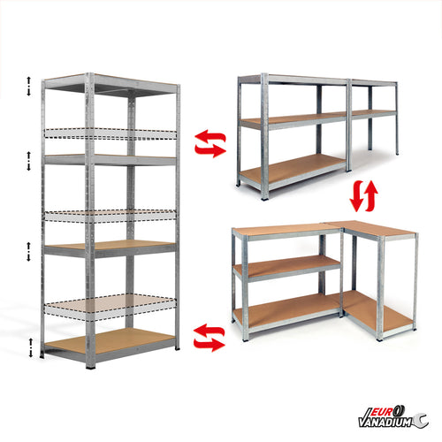 ÉTAGÈRE MÉTAL CHARGES LOURDES DOUBLE (1)
