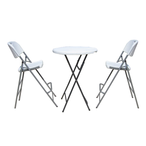 CHAISE HAUTE PLIANTE 45 X 79 X 121 CM BLANCHE (2)