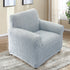 HOUSSE CHENILLE EXTENSIBLE GRIS (3) & HOUSSE DE FAUTEUIL CHENILLE EXTENSIBLE