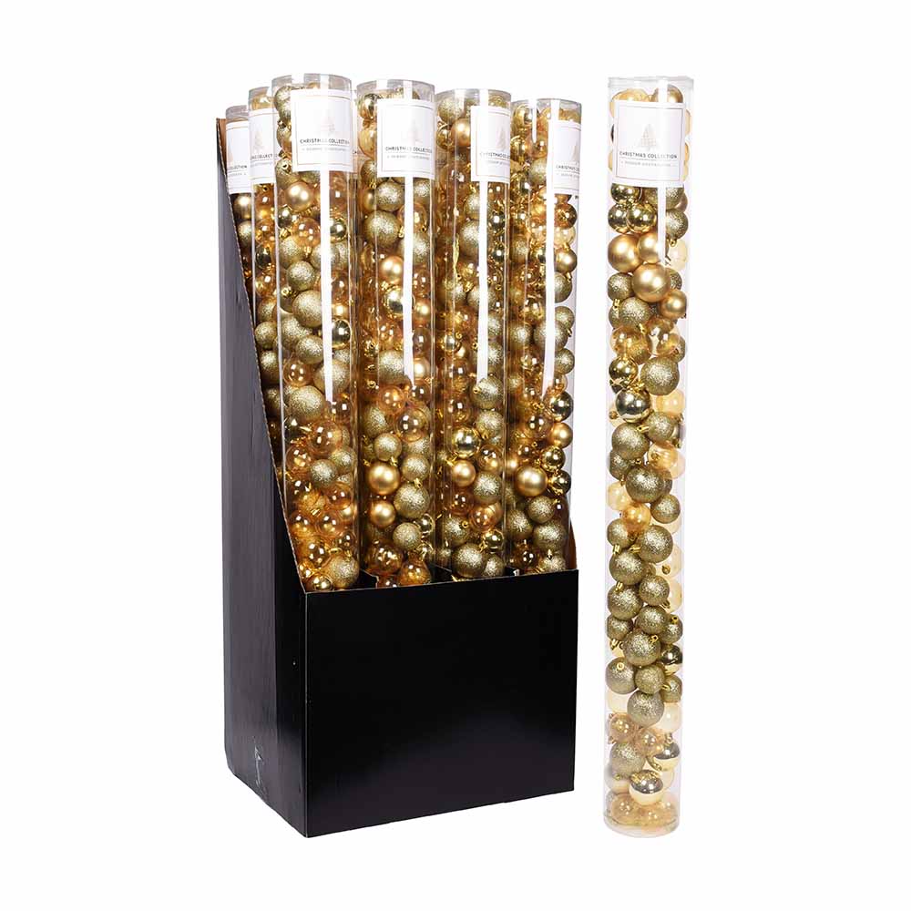 BOULES DE NOËL ASSORTIES X100 OR