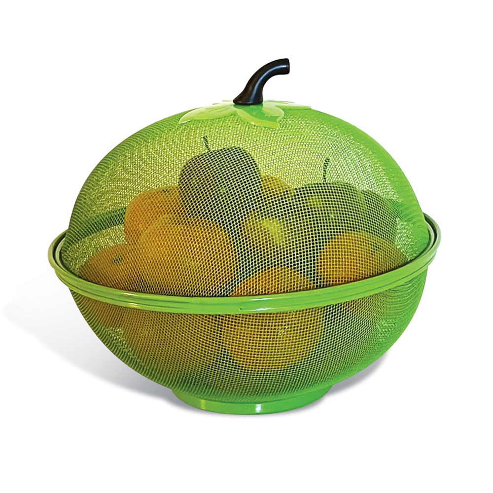 LSGGTI Corbeille à Fruits En Babou Avec Oustiquaire - 37 C X 29 C - Panier Tressé Anti