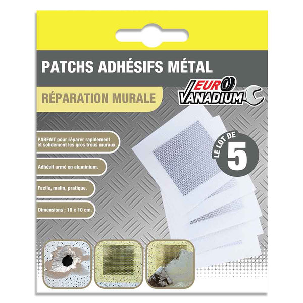 PATCHS MÉTAL RÉPARATION MURALE X5 (2)