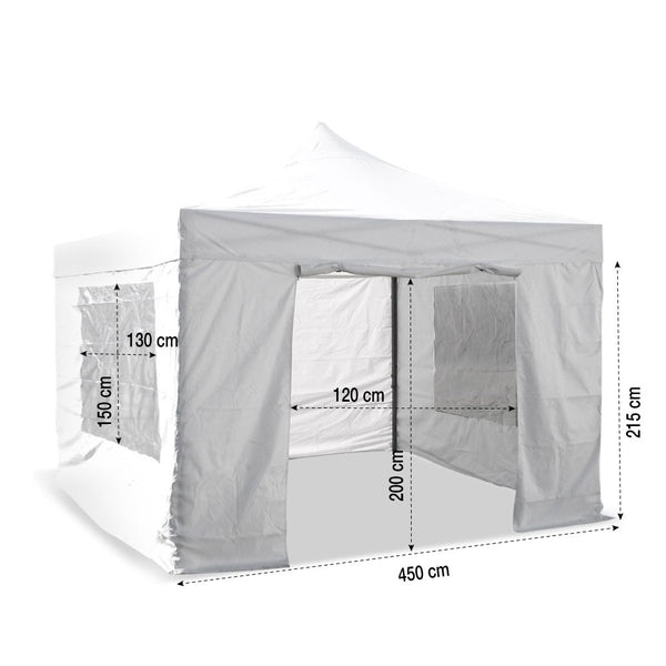MURS TENTE PLIANTE PRO BLANC 4,5 X 3 M (1)