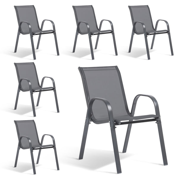 CHAISES TEXTILÈNE EMPILABLES X6 & CHAISES TEXTILÈNE EMPILABLES ANTHRACITE X6