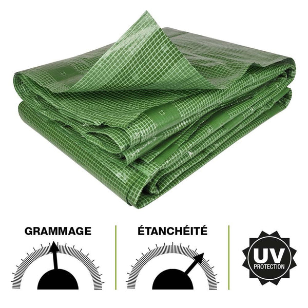 BÂCHE DE PROTECTION ARMÉE VERTE, Lot de 2 (1)