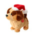 PELUCHE AUTOMATE CHIEN DE NOËL À PILES MARRON