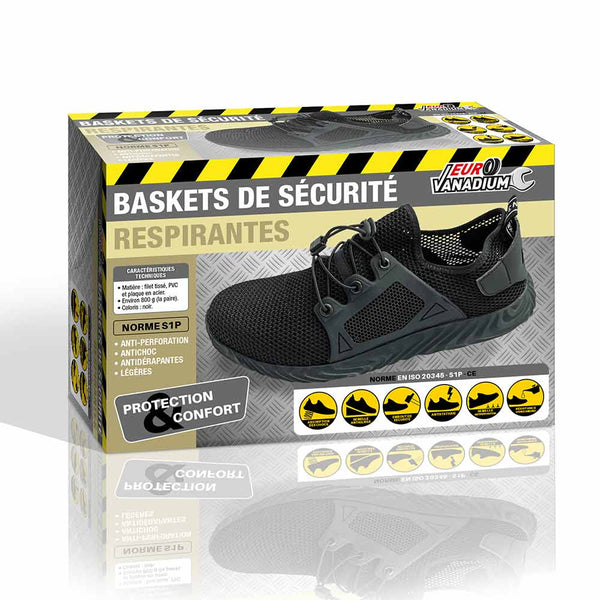 BASKET DE SÉCURITÉ RESPIRANTES NOIRES (6)