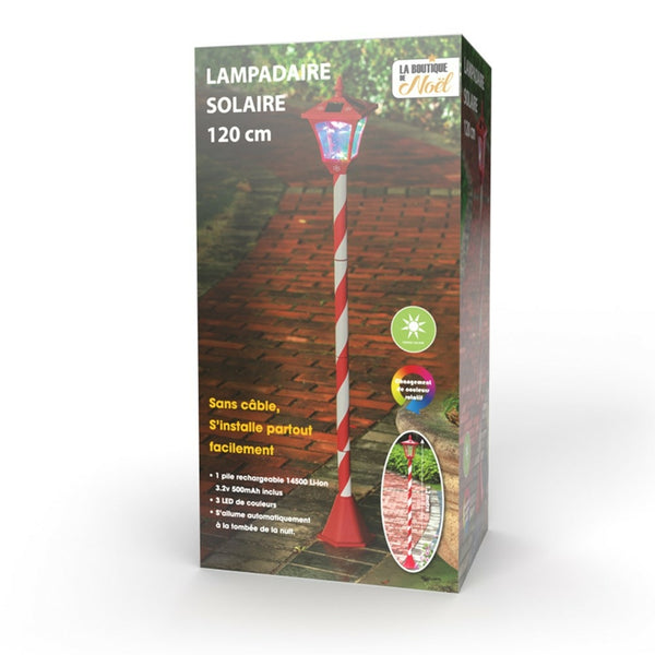 LAMPADAIRE SOLAIRE NOËL 1,2M (2)