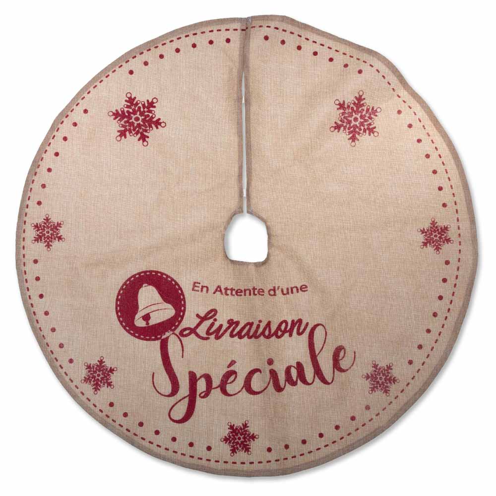 TAPIS DE SAPIN JUTE IMPRIME 90CM