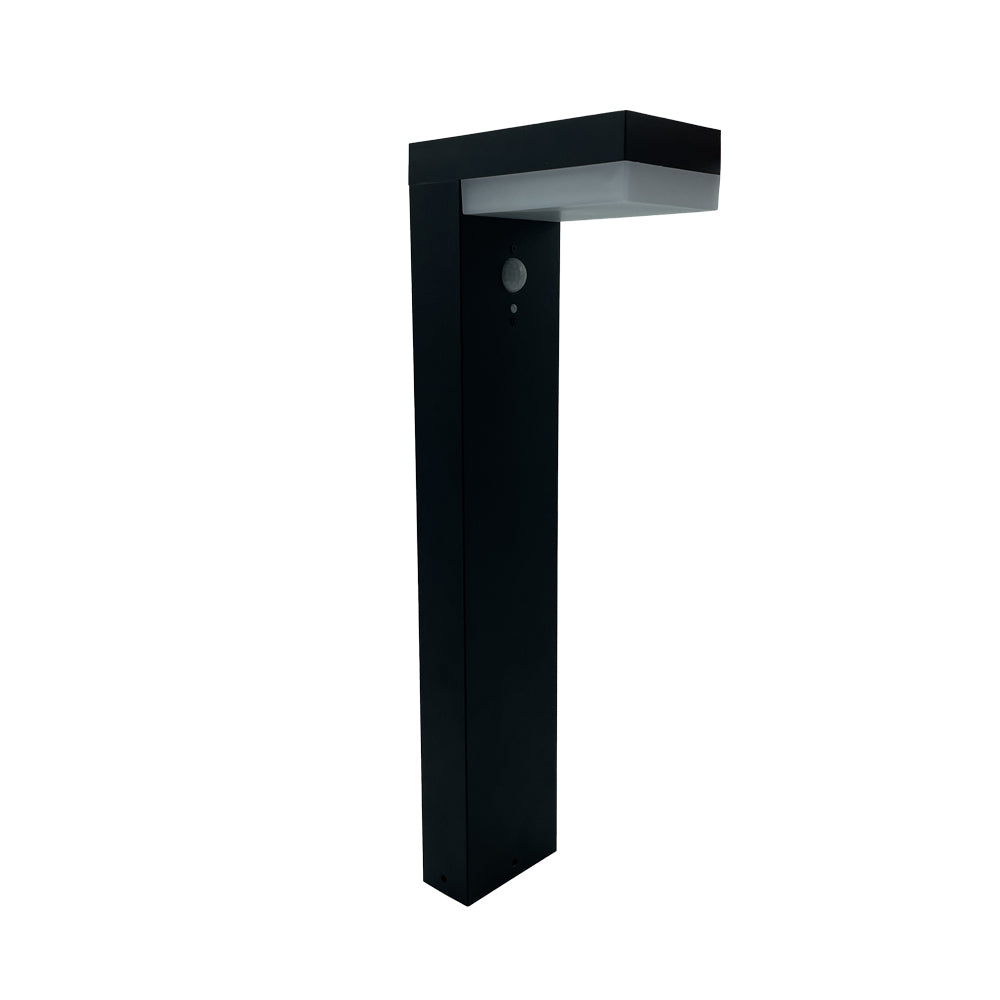 BORNE D'ÉCLAIRAGE SOLAIRE INOX NOIRE