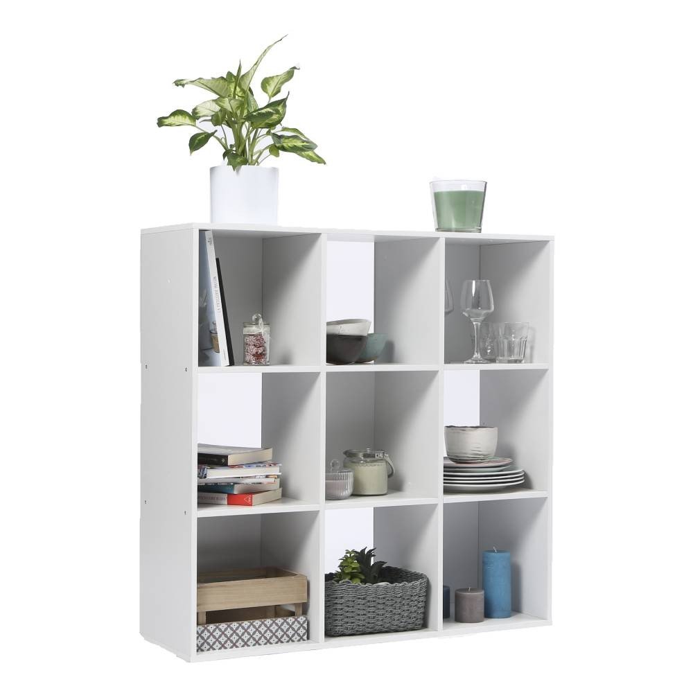 MEUBLE 9 CASES BLANCS